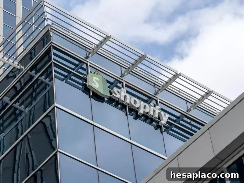 Amazon and Facebook Rank Among 20 Worst Places to Work 4 Shopify sign on their headquarters building in Ottawa, Ontario, Canada
