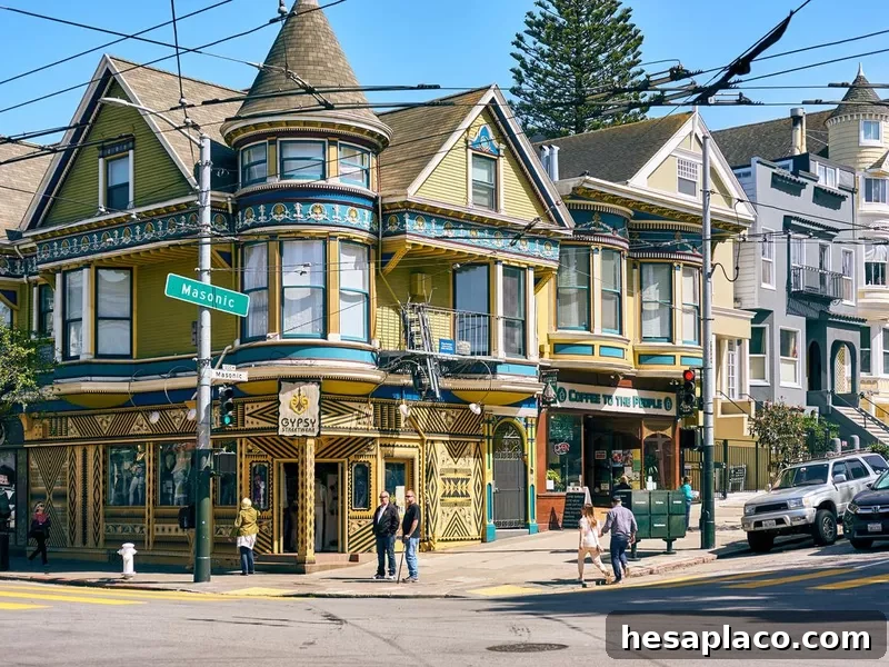 Victorian style homes in San Francisco