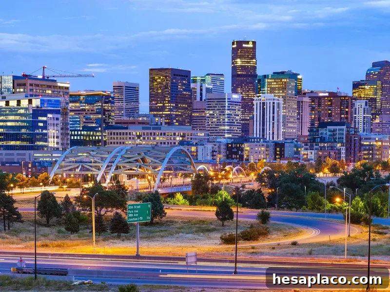 Denver, Colorado At Night