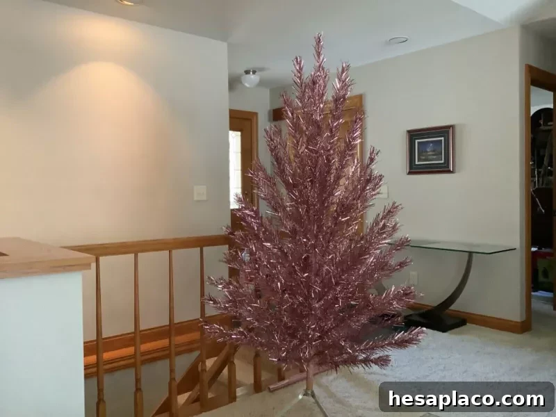 Pink aluminum tree