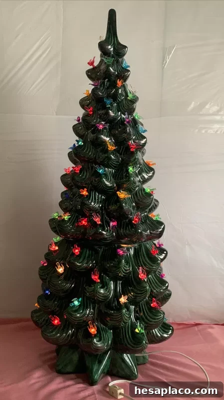 Green ceramic tree