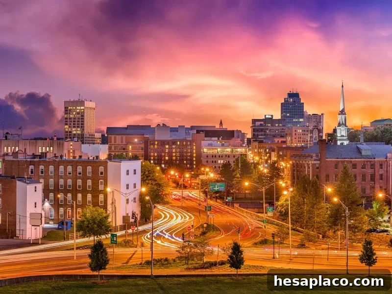 Worcester, Massachusetts downtown