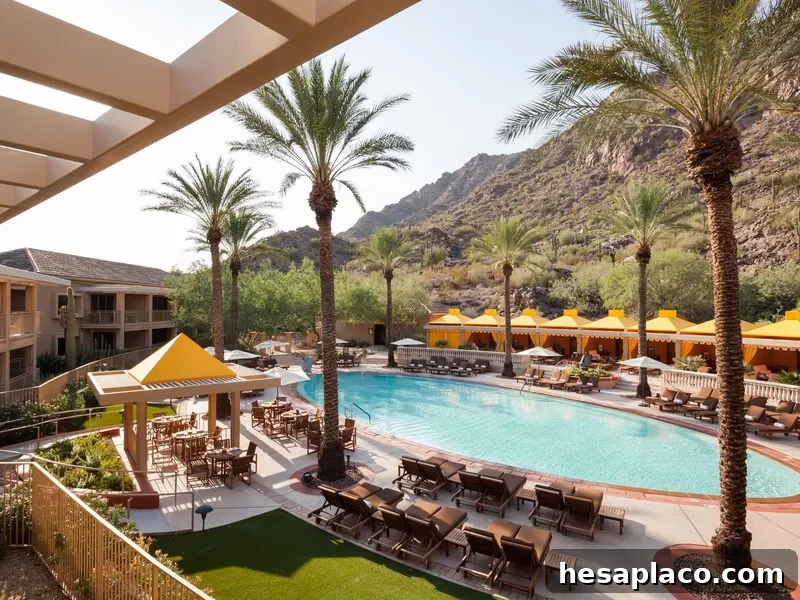 Exclusive pool at the Canyon Suites at the Phoenician hotel
