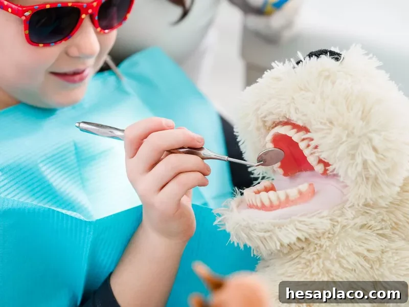 Child at dentist office