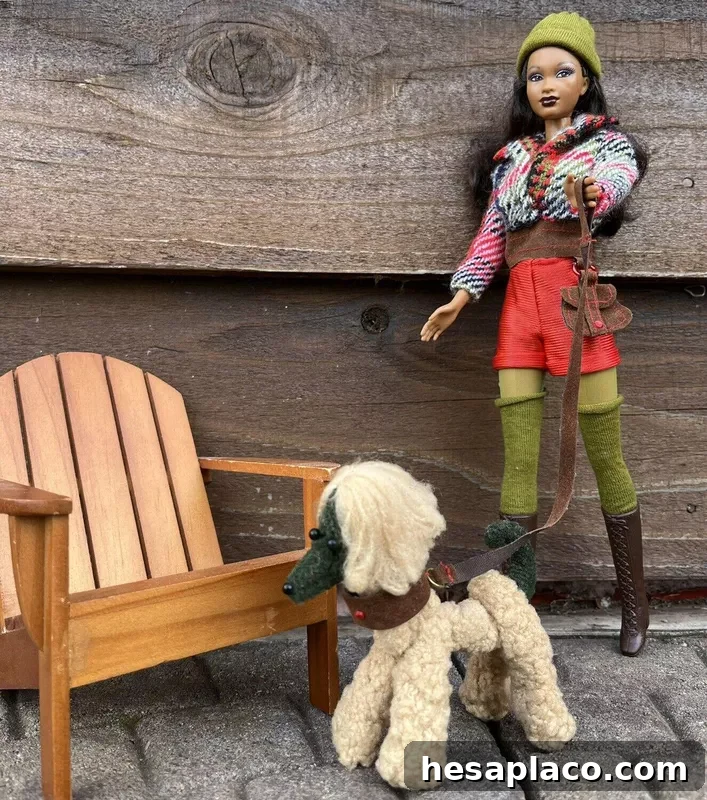 1970s Barbie clothes with dog