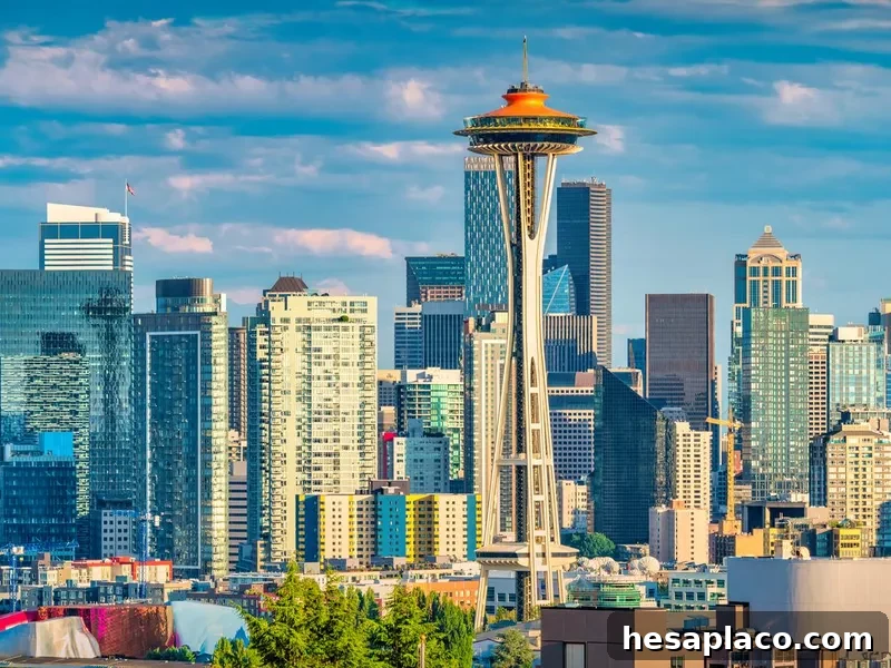 Downtown Seattle Skyline USA Space Needle