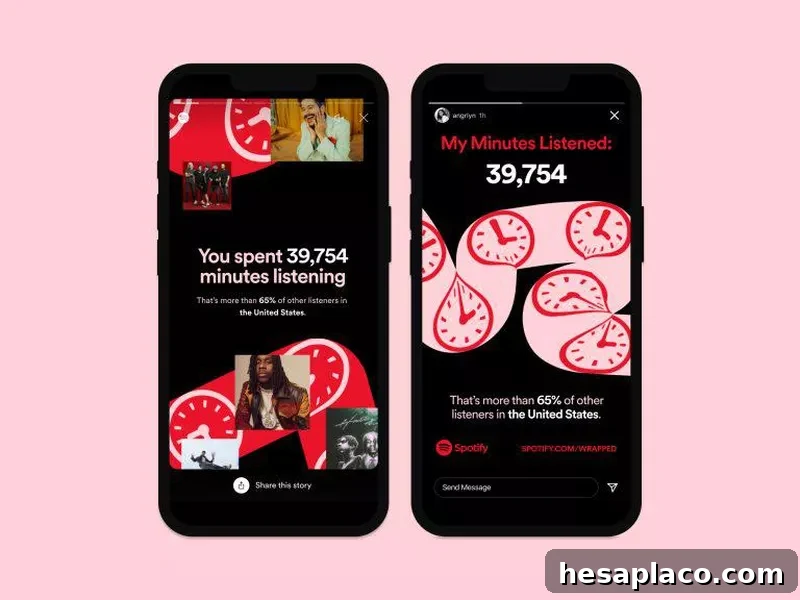Spotify Wrapped on an iPhone