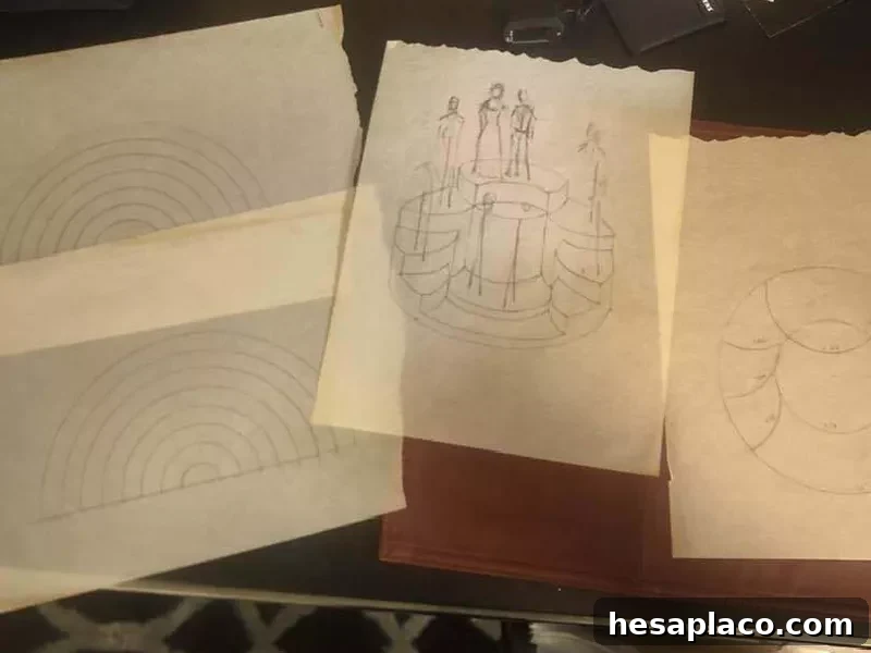 Brady Bunch Variety Hour set design sketches
