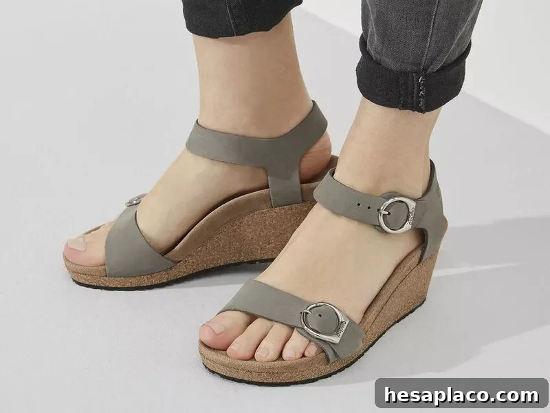 Birkenstock olive wedge sandal