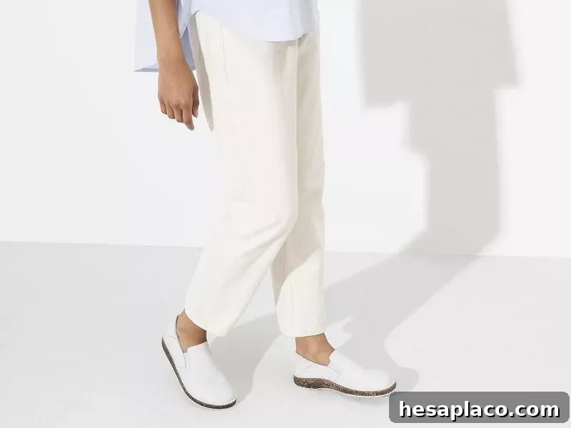 Leather slip-on Birkenstock for women