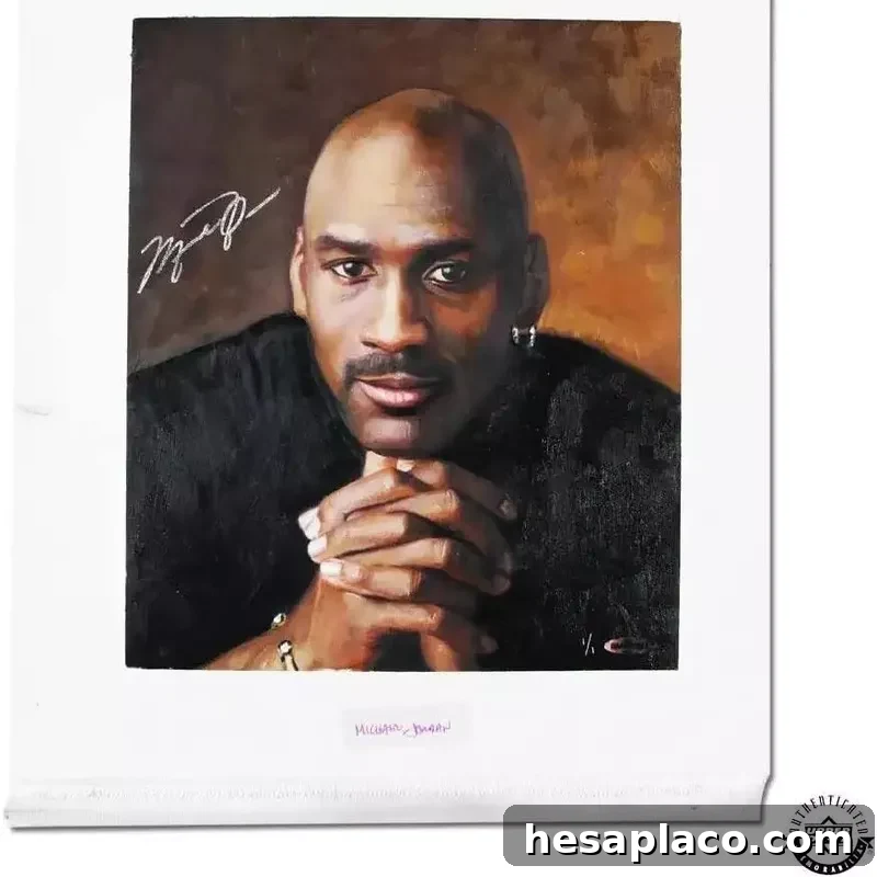 Michael Jordan autographed portrait