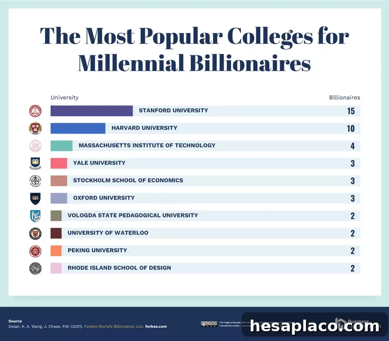 Where youngest billionaires studied