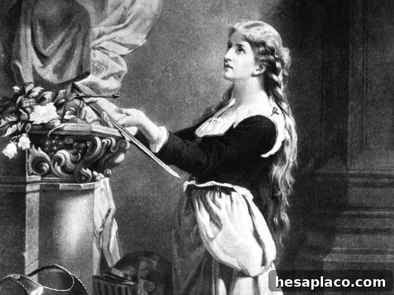 Joan of Arc praying artwork