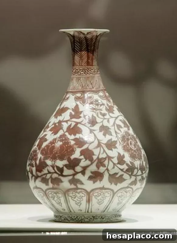 Chinese Copper Red Ming Dynasty Vase