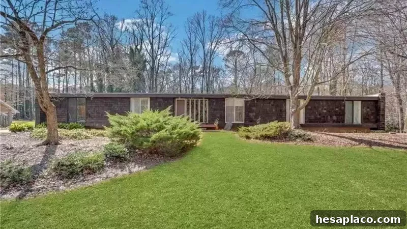 The Atlanta home's exterior
