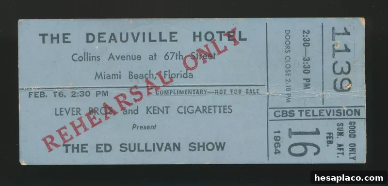 Ed Sullivan Show ticket
