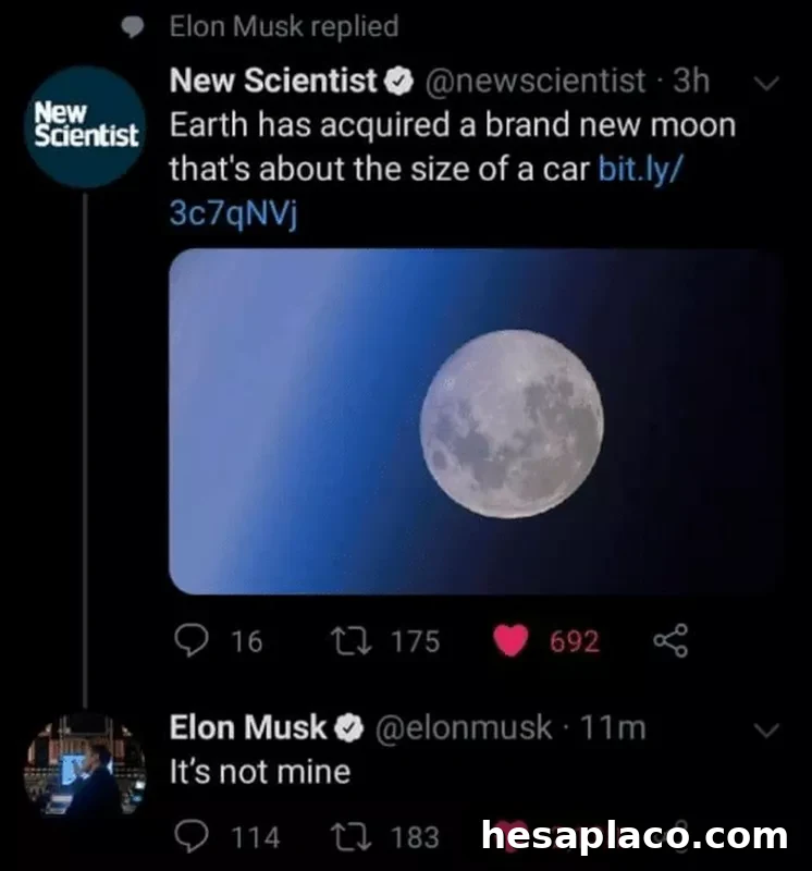 earth acquiring new moon