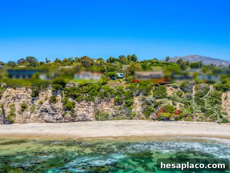 View of Cliffside Drive from Malibu Beach