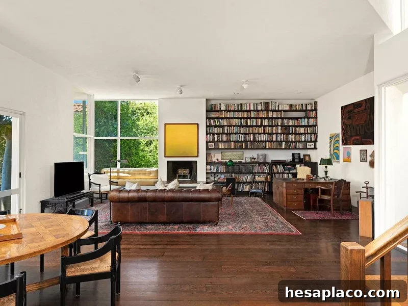 Living room on Cliffside Drive in Malibu
