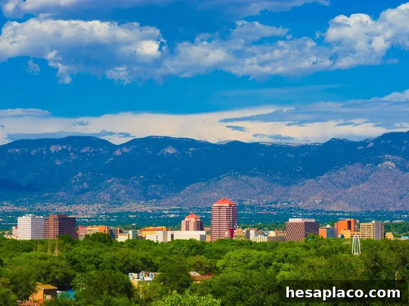 Albuquerque skyline in New Mexico