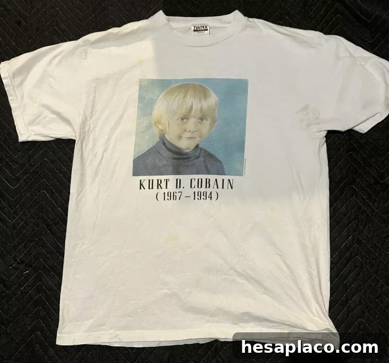 Rare Misprint Vintage '90s Baby Kurt Cobain T-Shirt