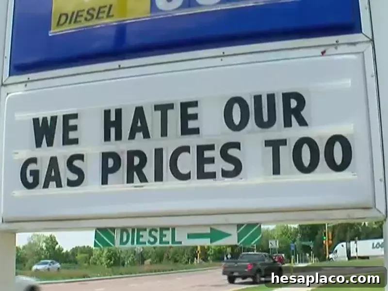 Gas station sign