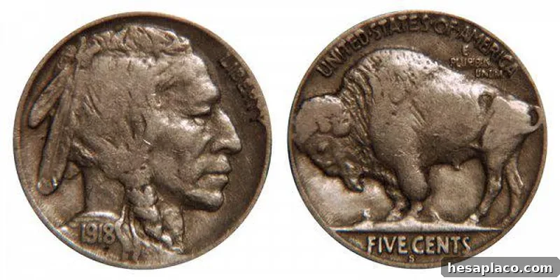 1918 S Buffalo Nickel