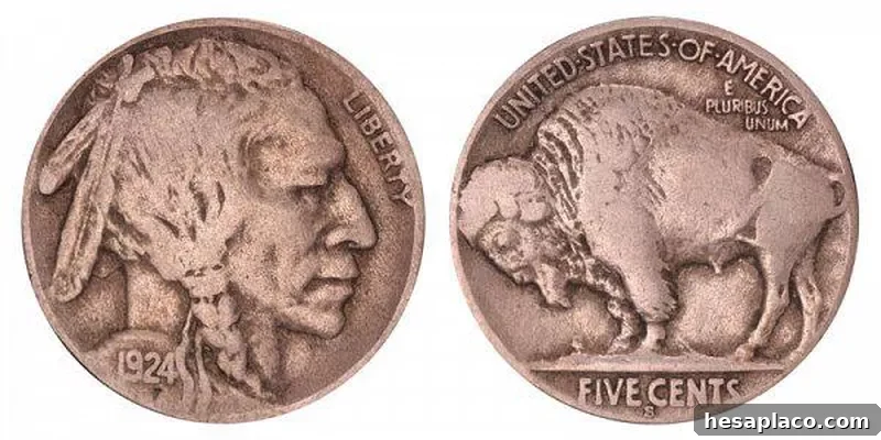 1924 S Buffalo Nickel