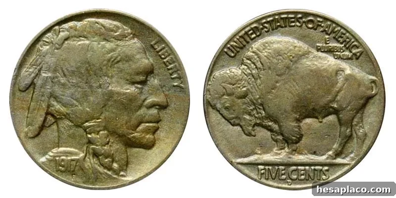 1917 D Buffalo Nickel