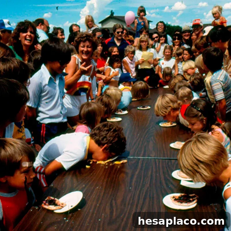 Pie-eating contest on Independence Day