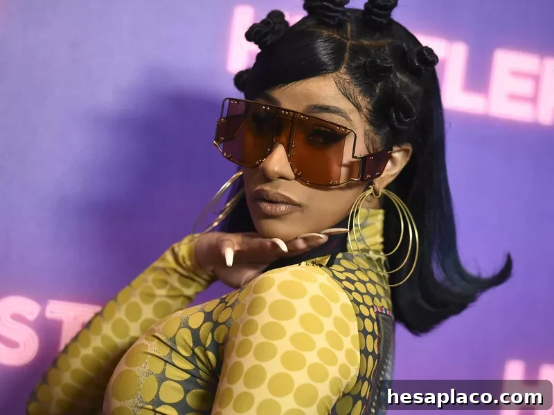 Cardi B wearing sunglasses