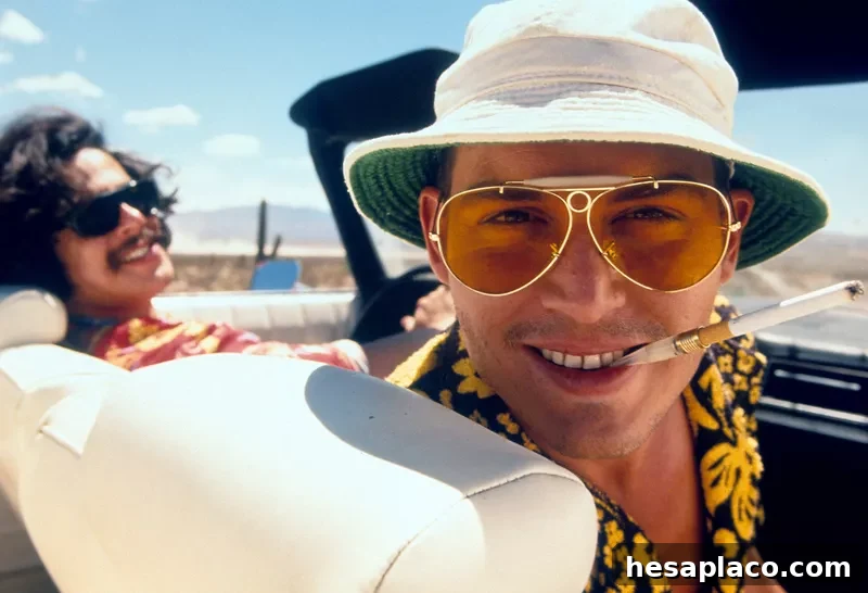 Benicio Del Toro and Johnny Depp in Fear and Loathing in Las Vegas