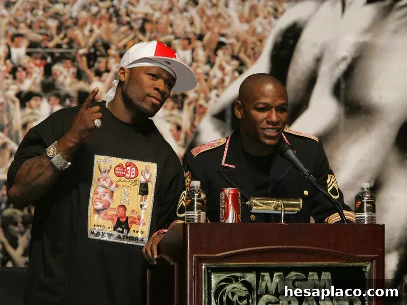 Oscar De La Hoya and 50 Cent