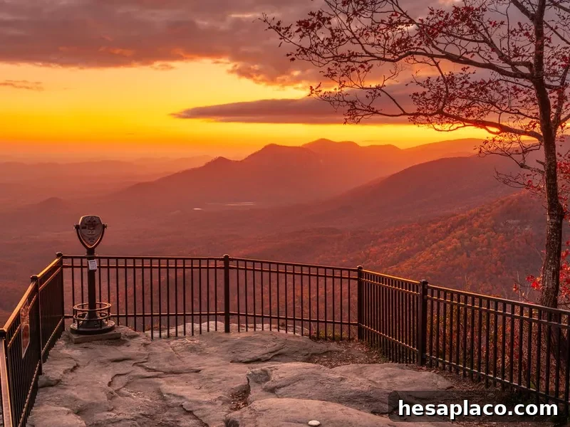 Table Rock State Park, South Carolina, USA Autumn Landscape