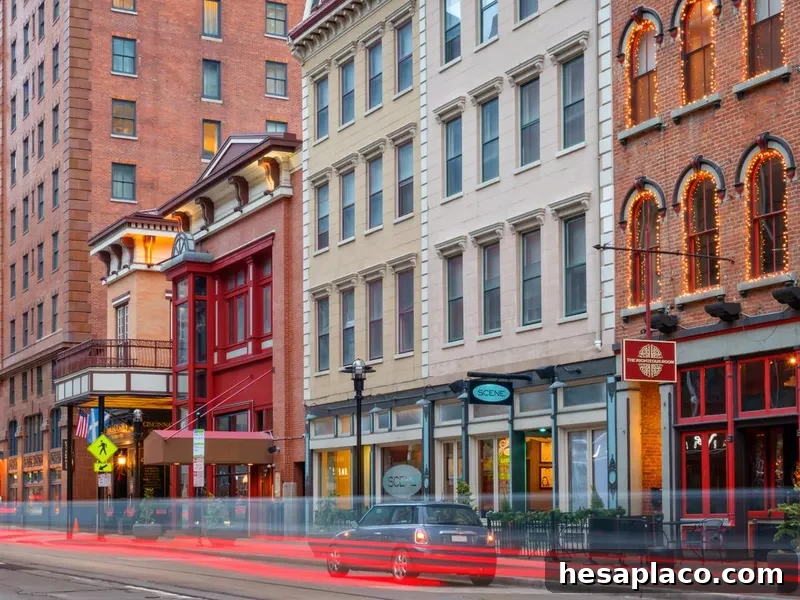 Downtown Cincinnati Ohio Colorful Pubs and Restaurants