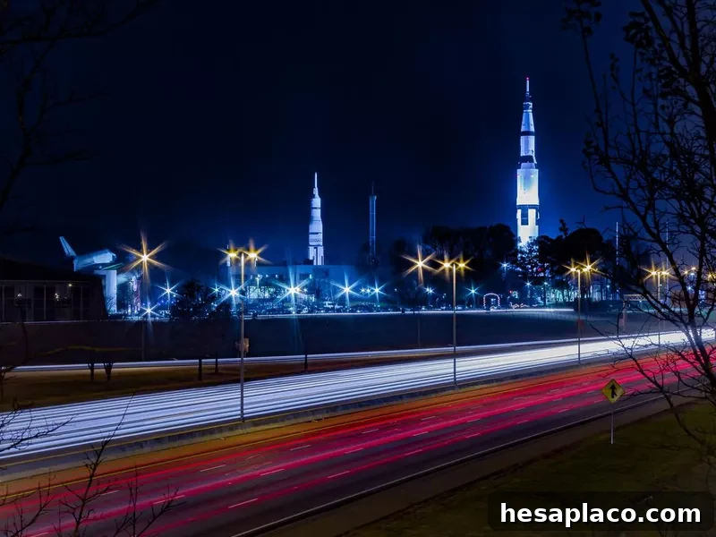 U.S. Space and Rocket Center Huntsville, AL with highway