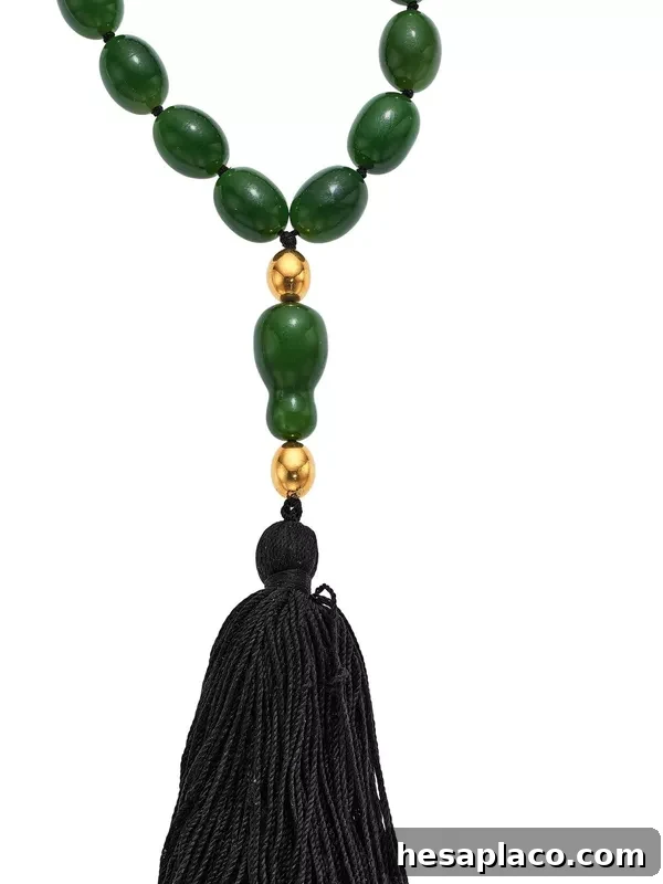 Tiffany & Co. Jade Tassel Necklace