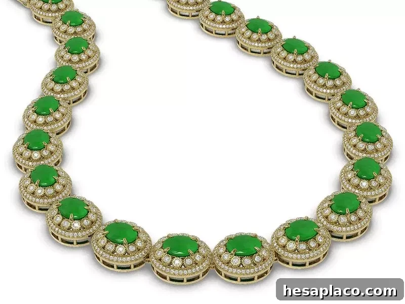 Jade and Diamond 14k Necklace