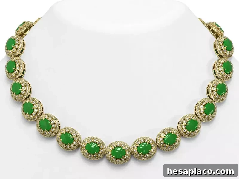 Jade and Diamond 14k Necklace