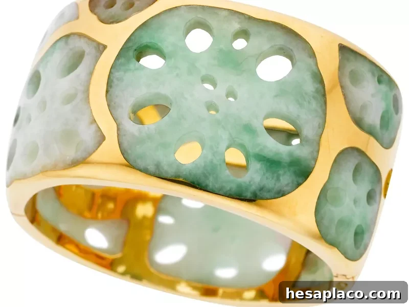 Jadeite Jade and Gold Bracelet for Tiffany & Co