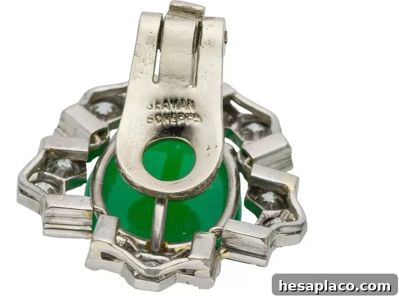 Jadeite Jade, Diamond, and Platinum Earrings
