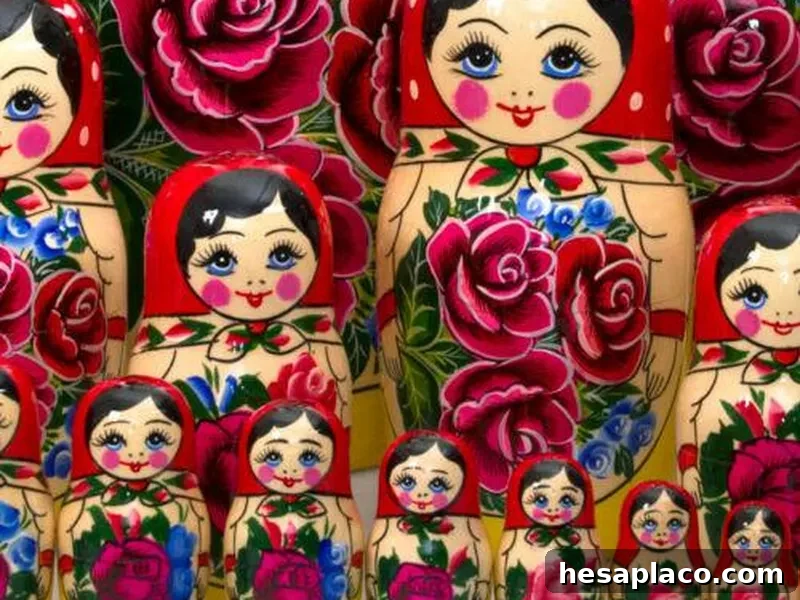 Large Handmade 30-Piece Matryoshka Nesting Dolls