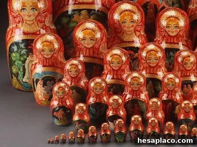 Large Set of Hand Painted Dolls