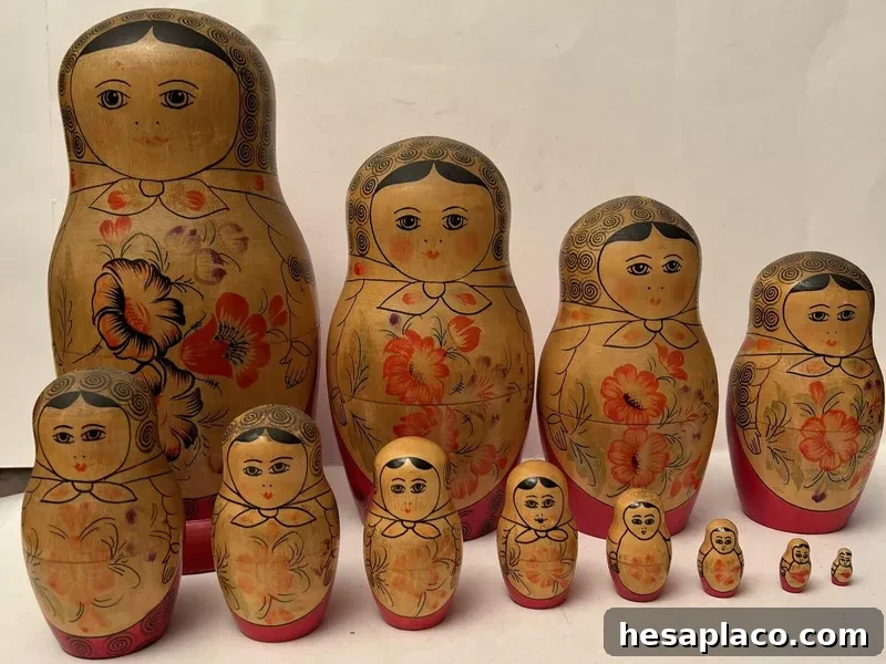 Hand Painted Russian Dolls from 1969
