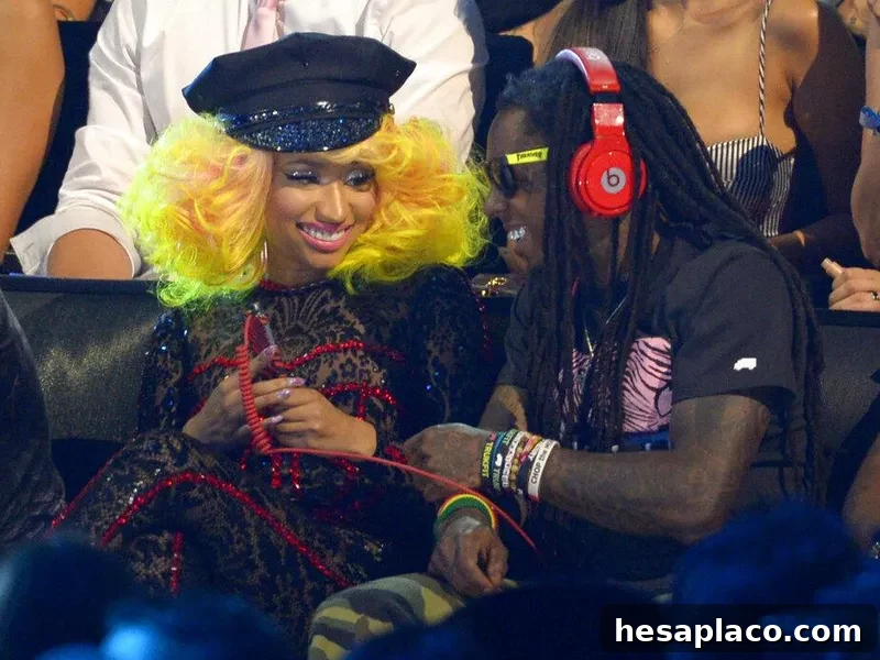 Nicki Minaj with yellow wig on