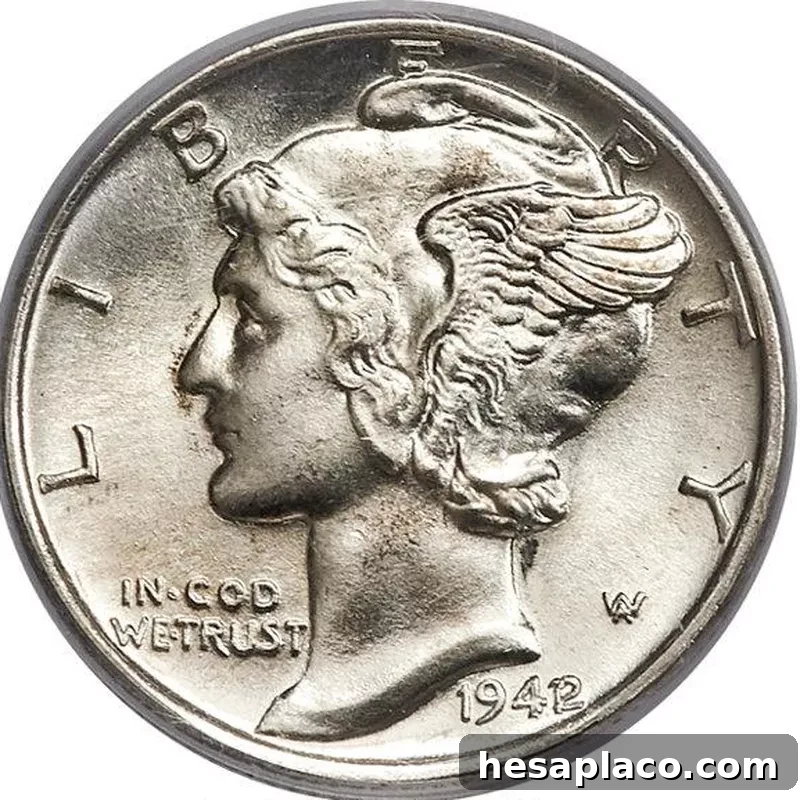 1942 Mercury Dime with Overdate