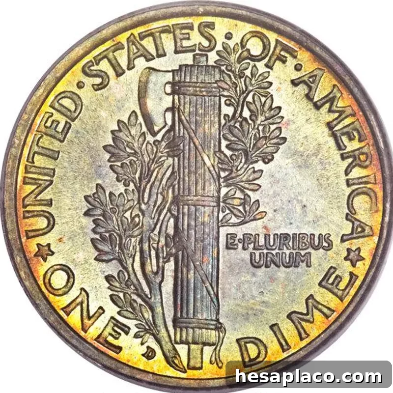 1916-D Mercury Dime with Full Band, Explained