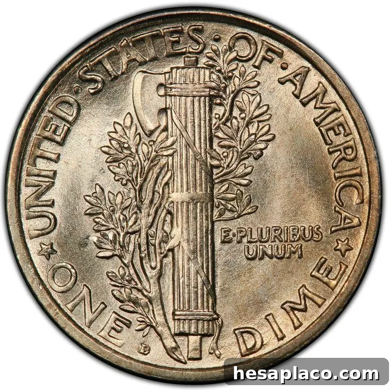 1919-D Mercury Dime with Full Band