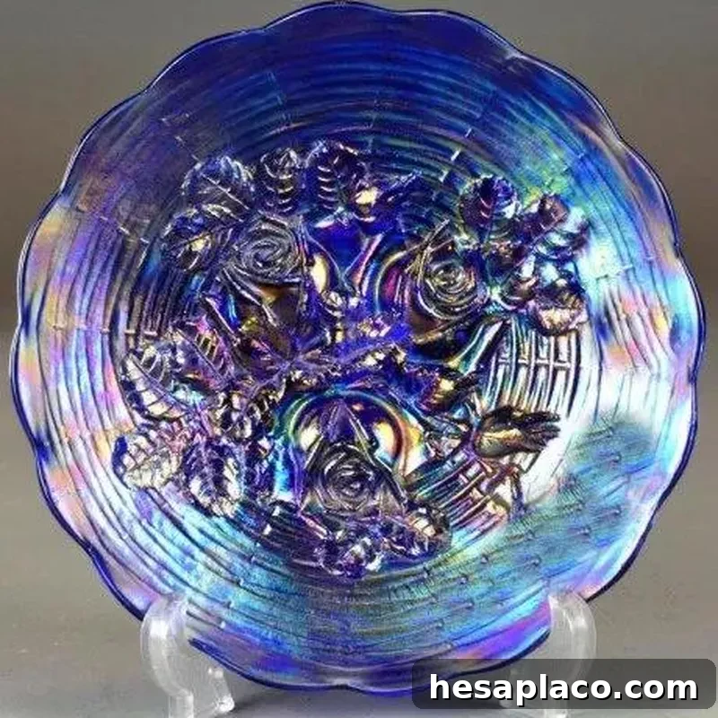 Northwood Electric Blue Carnival Bowl