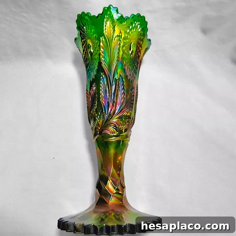 Millersburg Hobstar and Feather Vase